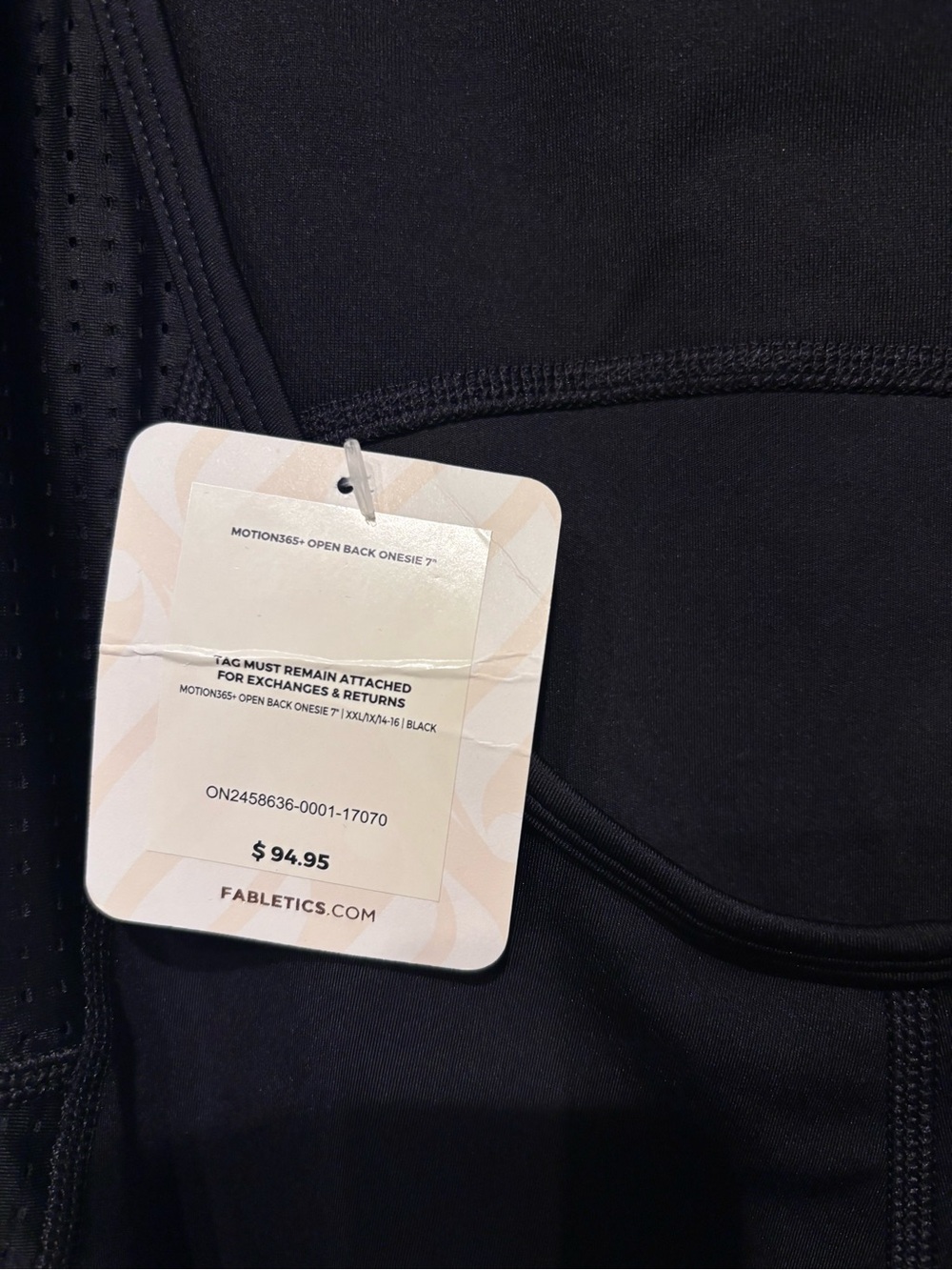 Fabletics Black Open-Back Onesie - Picture 3 of 8